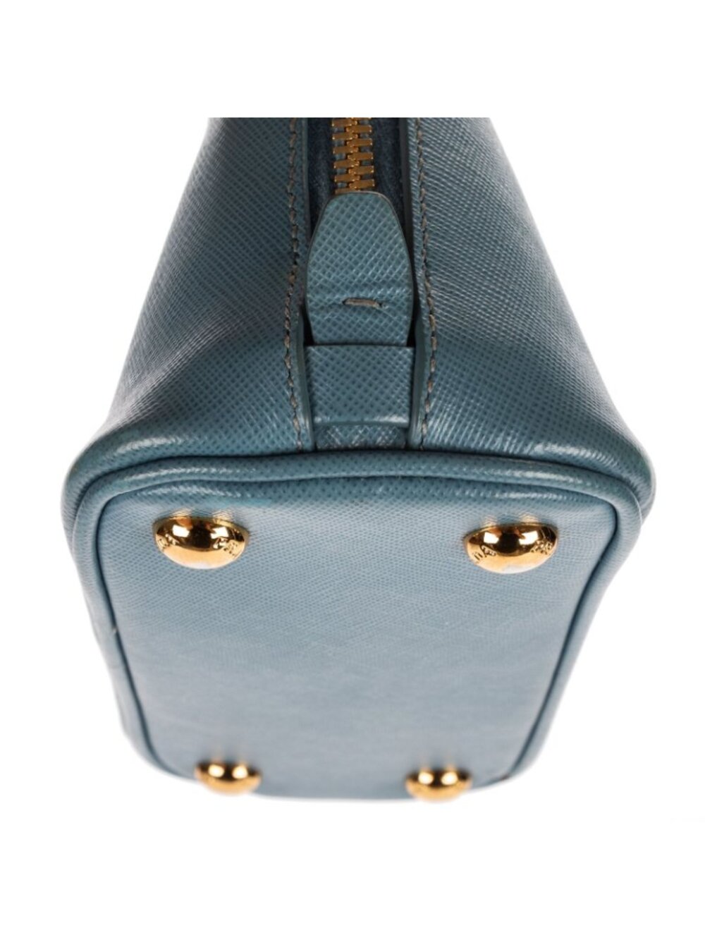 Prada Mini Promenada Blue Saffiano Luxe Leather Shoulder - Picture 8 of 11